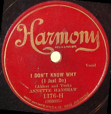 I Don't Know Why - Harmony 1376-H